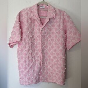 Gregory Pink Patterned Men's Shirt and Short Set NWT Medium